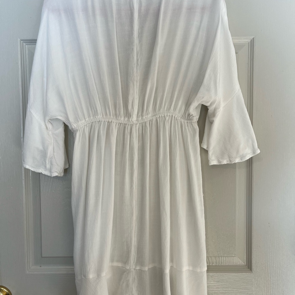 Maurice’s White Front Tie Crochet Trim Kimono Cardigan Xsmall - Picture 8 of 8